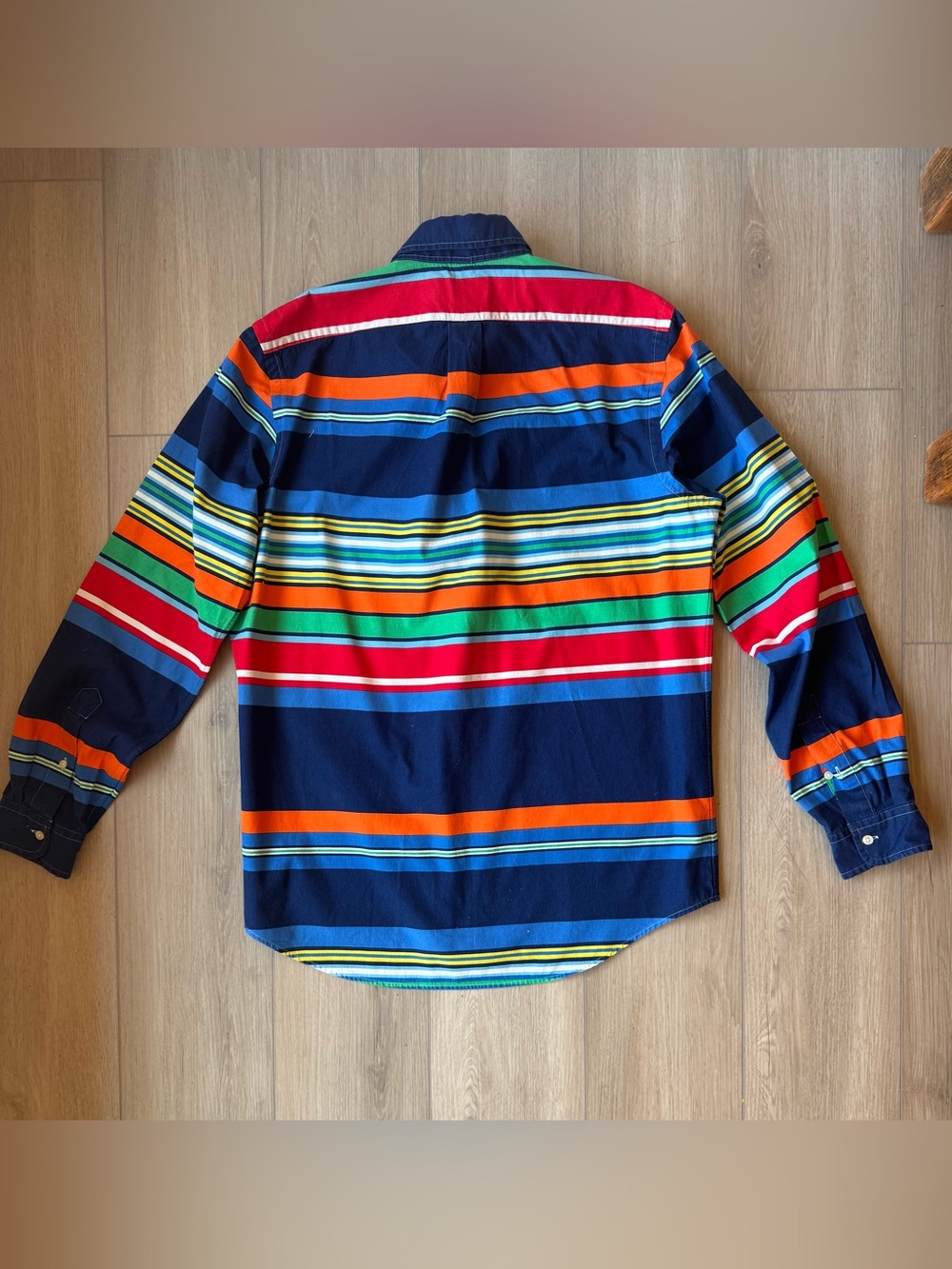 Polo Ralph Lauren Polo Bear Multicolor Striped Oxford Shirt L - Picture 3 of 7
